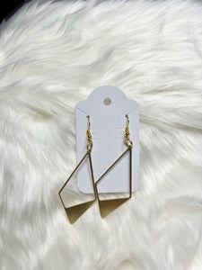 Gold Tone Asymmetric Earrings